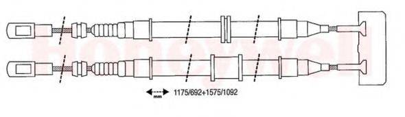 BENDIX 432087B Трос, стоянкова гальмівна система