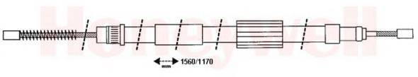 BENDIX 432685B Трос, стоянкова гальмівна система