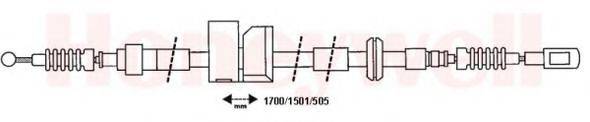 BENDIX 432890B Трос, стоянкова гальмівна система