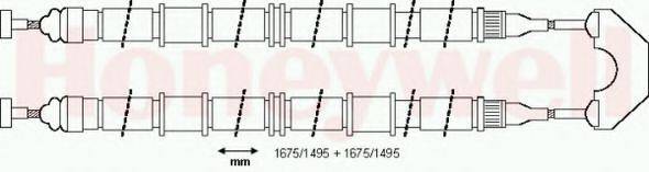 BENDIX 433016B Трос, стоянкова гальмівна система