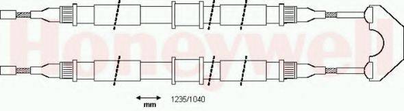 BENDIX 433154B Трос, стоянкова гальмівна система