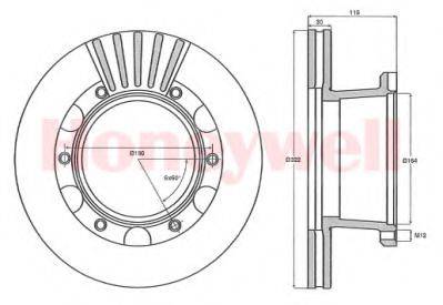 BENDIX 567150B гальмівний диск