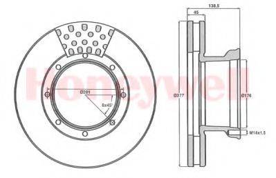 BENDIX 567765B гальмівний диск