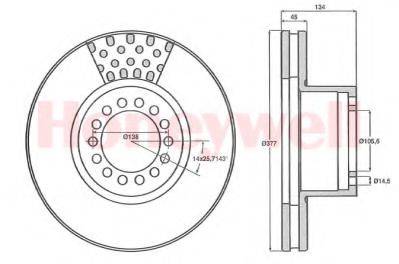 BENDIX 567766B гальмівний диск