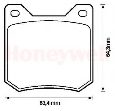 BENDIX 571208B Комплект гальмівних колодок, дискове гальмо