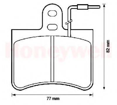 BENDIX 571219B Комплект гальмівних колодок, дискове гальмо