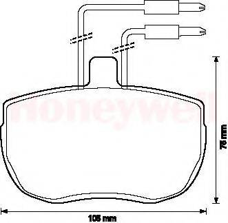 BENDIX 571379B Комплект гальмівних колодок, дискове гальмо