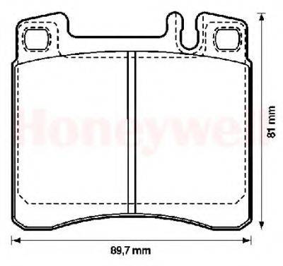 BENDIX 571478B Комплект гальмівних колодок, дискове гальмо