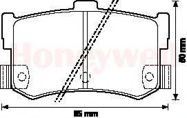 BENDIX 572123B Комплект гальмівних колодок, дискове гальмо