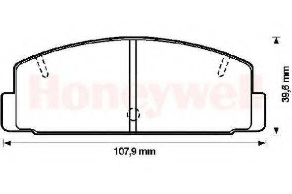 BENDIX 572193B Комплект гальмівних колодок, дискове гальмо