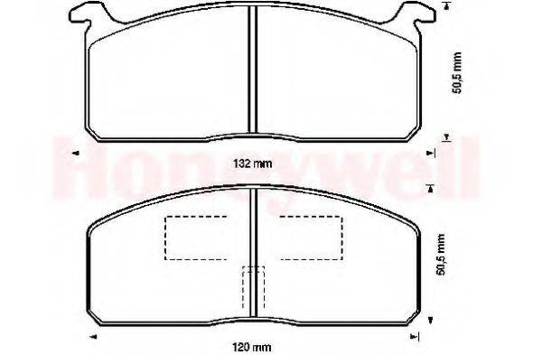 BENDIX 572326B Комплект гальмівних колодок, дискове гальмо