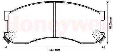 BENDIX 572336B Комплект гальмівних колодок, дискове гальмо