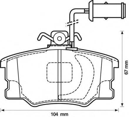 BENDIX 571364B Комплект гальмівних колодок, дискове гальмо