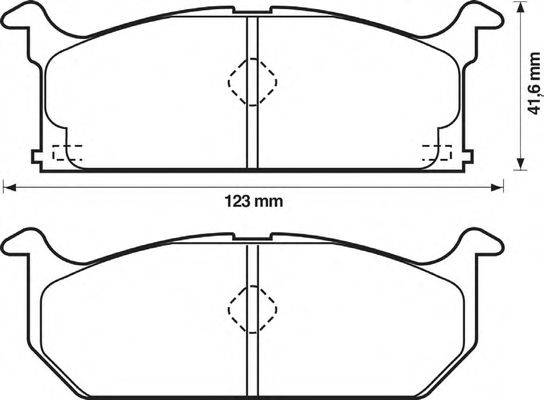 BENDIX 572261B Комплект гальмівних колодок, дискове гальмо