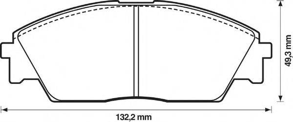 BENDIX 572329B Комплект гальмівних колодок, дискове гальмо