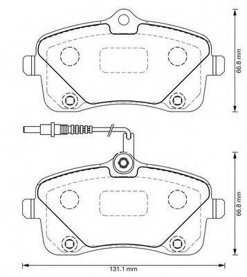 BENDIX 573382B Комплект гальмівних колодок, дискове гальмо