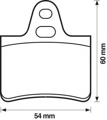 BENDIX 571220B Комплект гальмівних колодок, дискове гальмо