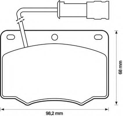 BENDIX 571284B Комплект гальмівних колодок, дискове гальмо