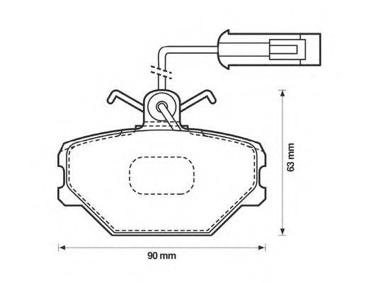 BENDIX 571330B Комплект гальмівних колодок, дискове гальмо