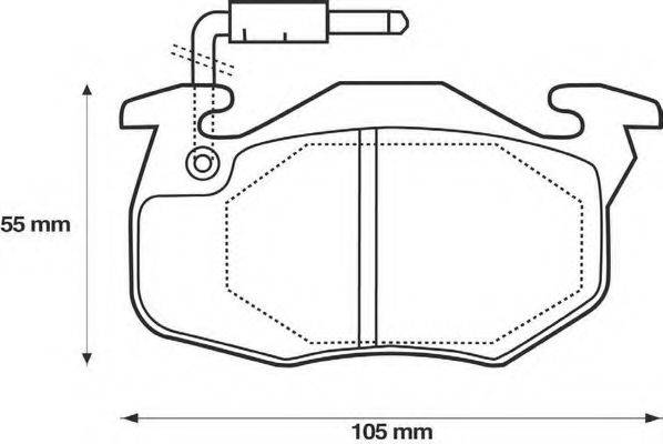 BENDIX 571332B Комплект гальмівних колодок, дискове гальмо