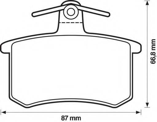 BENDIX 571350B Комплект гальмівних колодок, дискове гальмо