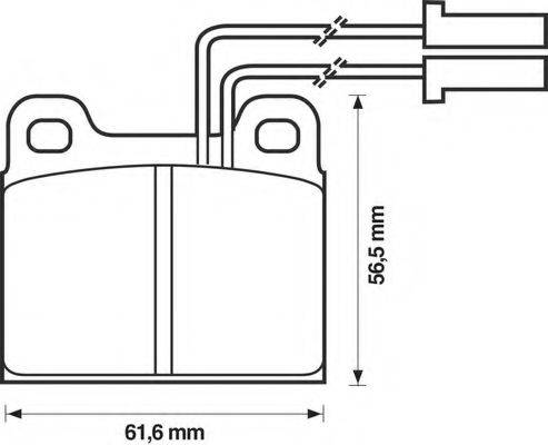 BENDIX 571384B Комплект гальмівних колодок, дискове гальмо