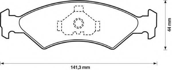 BENDIX 571412B Комплект гальмівних колодок, дискове гальмо