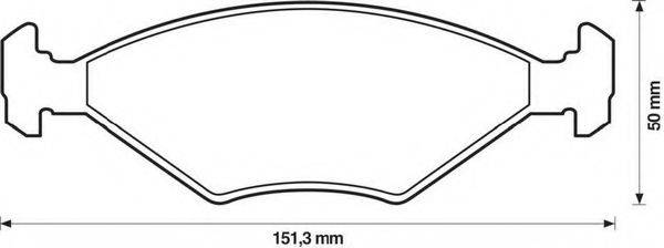 BENDIX 571448B Комплект гальмівних колодок, дискове гальмо