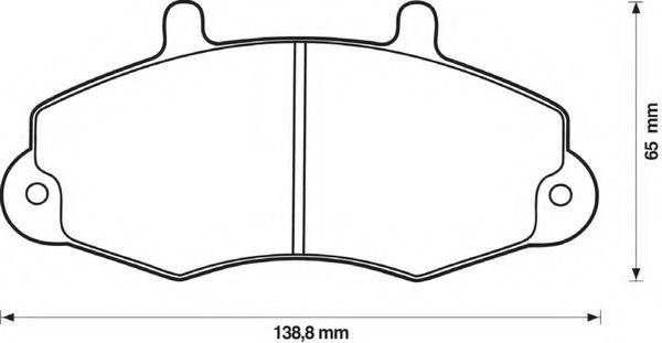 BENDIX 571745B Комплект гальмівних колодок, дискове гальмо