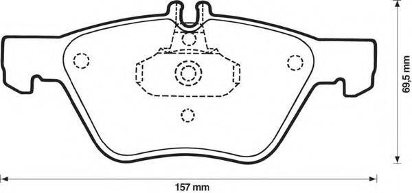 BENDIX 571876B Комплект гальмівних колодок, дискове гальмо