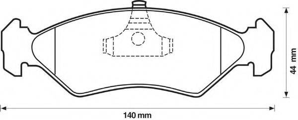 BENDIX 571913B Комплект гальмівних колодок, дискове гальмо