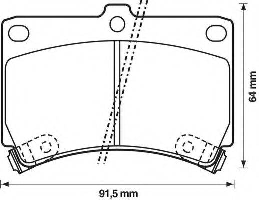 BENDIX 572145B Комплект гальмівних колодок, дискове гальмо