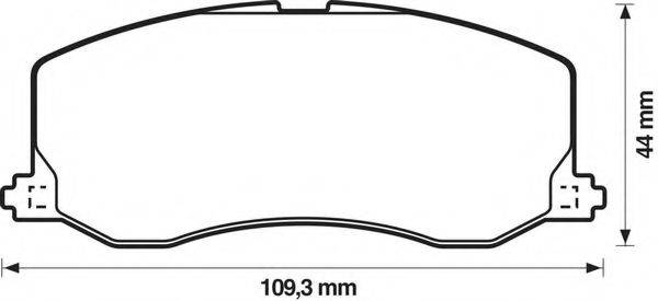 BENDIX 572217B Комплект гальмівних колодок, дискове гальмо