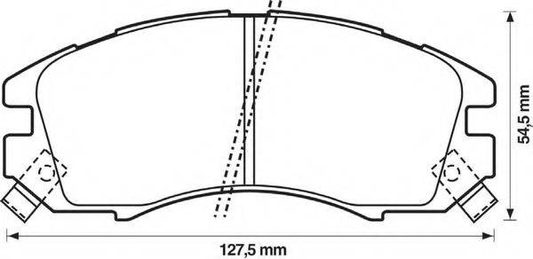 BENDIX 572275B Комплект гальмівних колодок, дискове гальмо