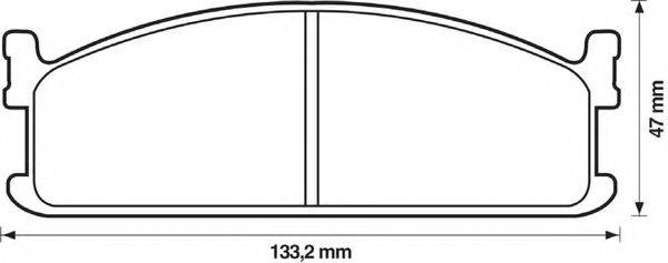 BENDIX 572335B Комплект гальмівних колодок, дискове гальмо