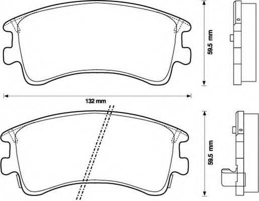 BENDIX 572482B Комплект гальмівних колодок, дискове гальмо