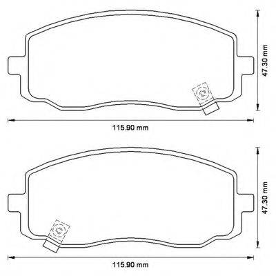 BENDIX 572526B Комплект гальмівних колодок, дискове гальмо