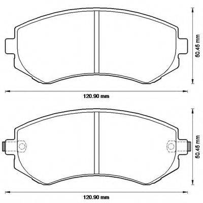 BENDIX 572541B Комплект гальмівних колодок, дискове гальмо