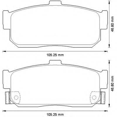 BENDIX 572582B Комплект гальмівних колодок, дискове гальмо