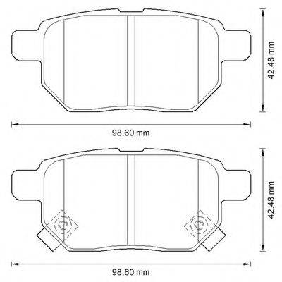 BENDIX 572591B Комплект гальмівних колодок, дискове гальмо