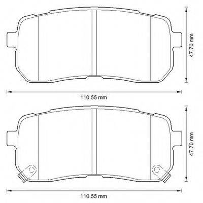 BENDIX 572596B Комплект гальмівних колодок, дискове гальмо