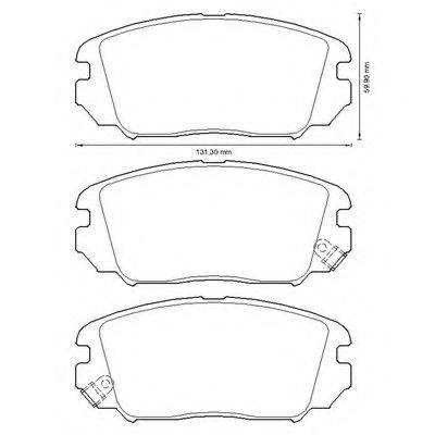 BENDIX 572616B Комплект гальмівних колодок, дискове гальмо