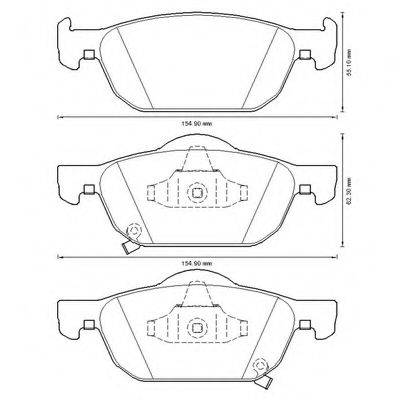 BENDIX 572624B Комплект гальмівних колодок, дискове гальмо