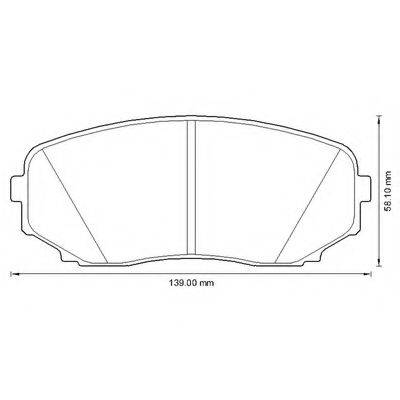 BENDIX 572640B Комплект гальмівних колодок, дискове гальмо