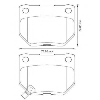 BENDIX 572645B Комплект гальмівних колодок, дискове гальмо