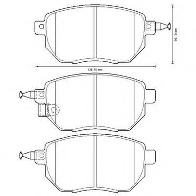 BENDIX 572649B Комплект гальмівних колодок, дискове гальмо