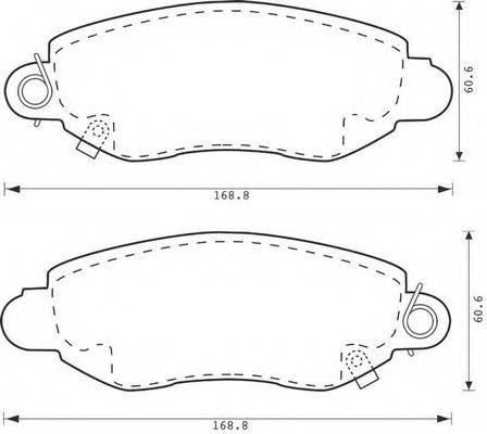 BENDIX 573015B Комплект гальмівних колодок, дискове гальмо