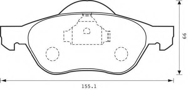 BENDIX 573016B Комплект гальмівних колодок, дискове гальмо