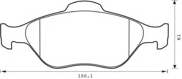 BENDIX 573041B Комплект гальмівних колодок, дискове гальмо