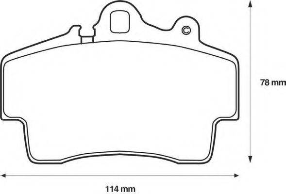 BENDIX 573043B Комплект гальмівних колодок, дискове гальмо